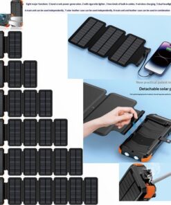 Alternative view of Outdoor Power Bank With Foldable Hand-Crank Solar Charger