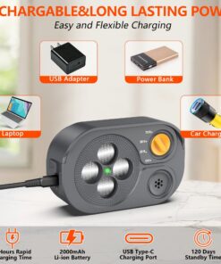 Alternative view of Anti Barking Device For Dogs, Bark Box Rechargeable Dog Bark Deterrent With Variable Ultra Frequency 6 Modes IP65 Waterproof Dog Silencer Stop Neighbors  Dogs From Barking Up To 75ft