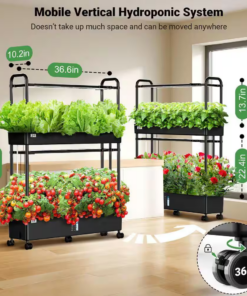60 Pod Vertical Hydroponic Garden Kit with 2 Light Modes, Auto Circulating Water System, 32L Indoor Gardening System - Image 7