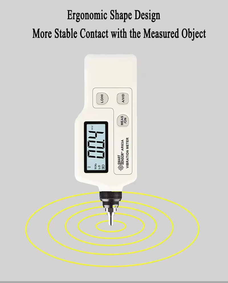AR63A Professional Vibration Analyzer High Precision Handheld Digital Vibration Meter with LCD - Image 2