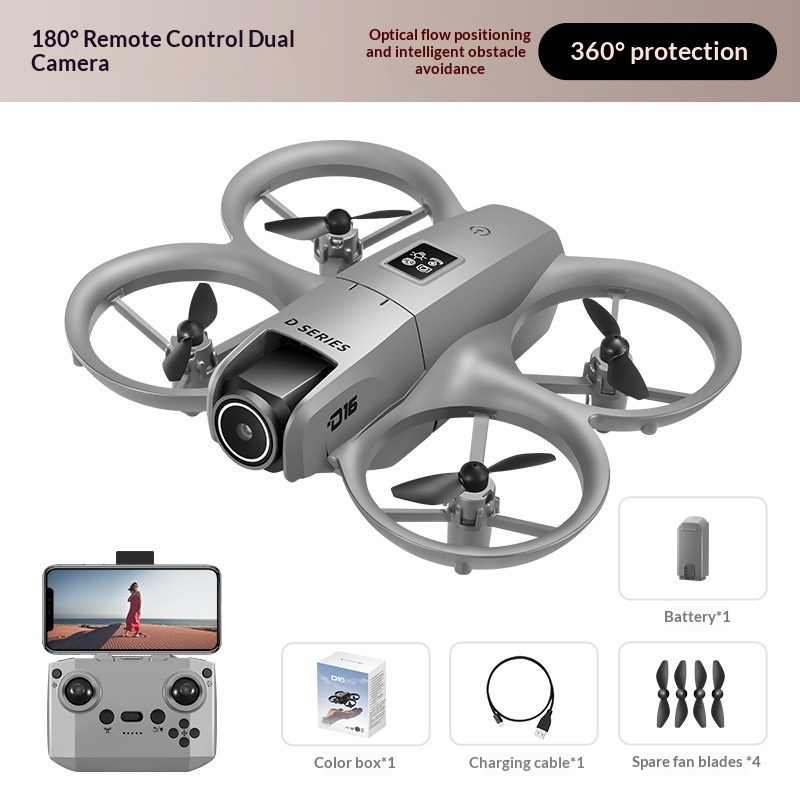 D16 Mini Drone Aerial Photography Dual-Camera Obstacle-Avoidance Racing Drone - Image 6