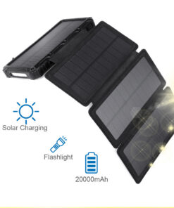 20,000mAh Foldable Solar-Powered Power Bank With Wireless Charging - Image 3
