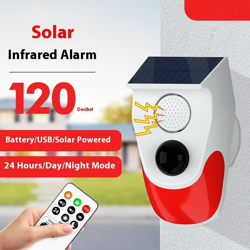 Solar Infrared Alarm Animal Drive Warning Indicator - Image 4