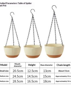 Alternative view of Thickened Resin Hanging Planter Basket Creative Vertical Pot For Pothos Succulents Durable Plastic Balcony Garden Decor