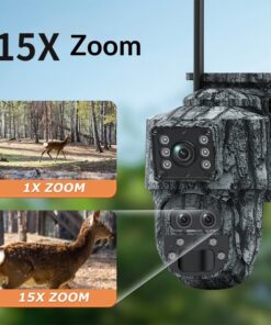 Outdoor Ultra-Clear Night Vision Wireless Remote PTZ Home Security Camera With 15x Zoom And Camouflage Design