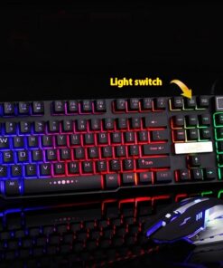 Alternative view of Industry gaming keyboard glowing usb cable gaming keyboard