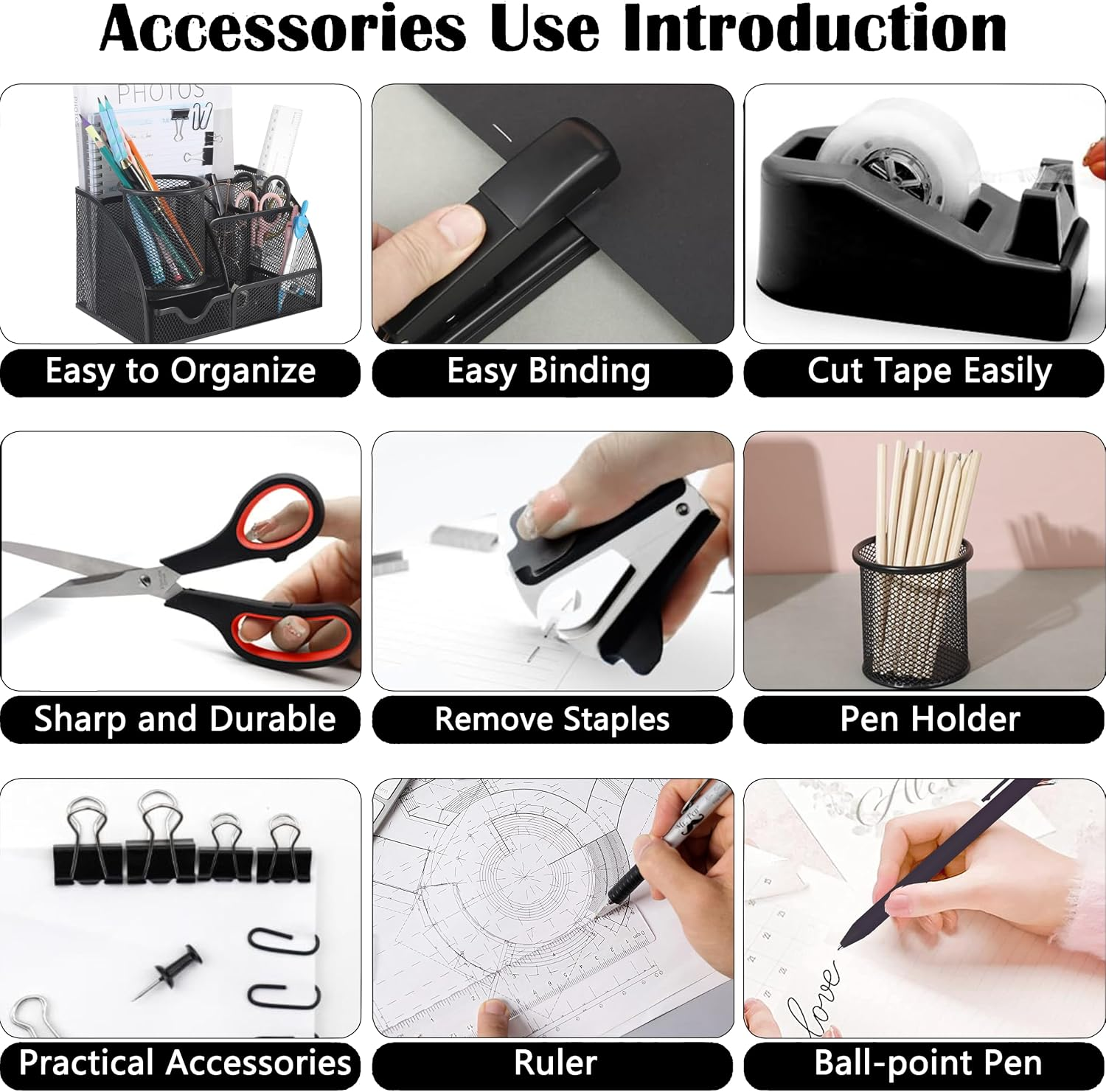 Office Desk Accessories 12-Piece & Desk Organizers and Accessories - Image 3