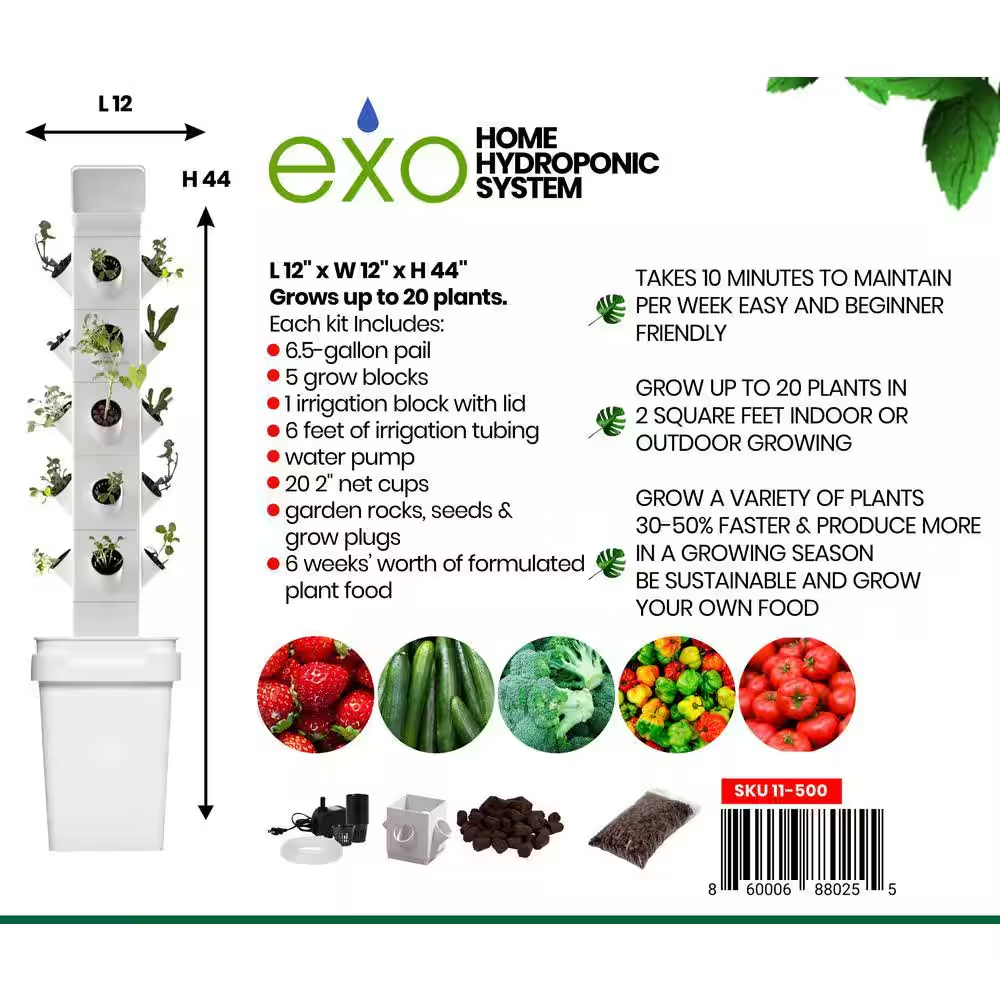 Vertical Hydroponic Garden Tower System Indoors and Out - Image 2
