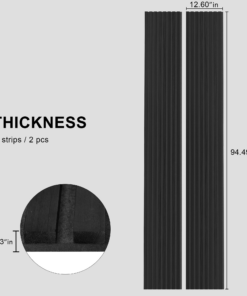 2 Pack Acoustic Solid Wood Wall Panels, 94.49 X 12.6 Soundproof Wall Panels, Wood Slat Wall Panels for Wall Decor - Image 5