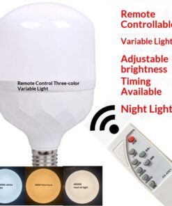 Remote controlled Bulb With Adjustable Brightness Energy efficient E27 Screw Base