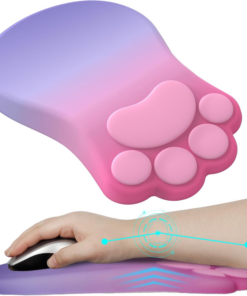 Ergonomic Mouse Pad with Wrist Rest,Pink Mouse Pad Wrist Support