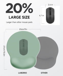 Alternative view of Mouse Pad with Wrist Rest for Desktop Large Ergonomic Mouse Mat(Green)
