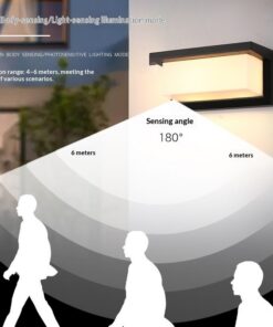 Alternative view of IP65 Waterproof Radar Sensor LED Wall Light - Smart Photocontrol Outdoor Garden Villa Exterior Lighting Fixture