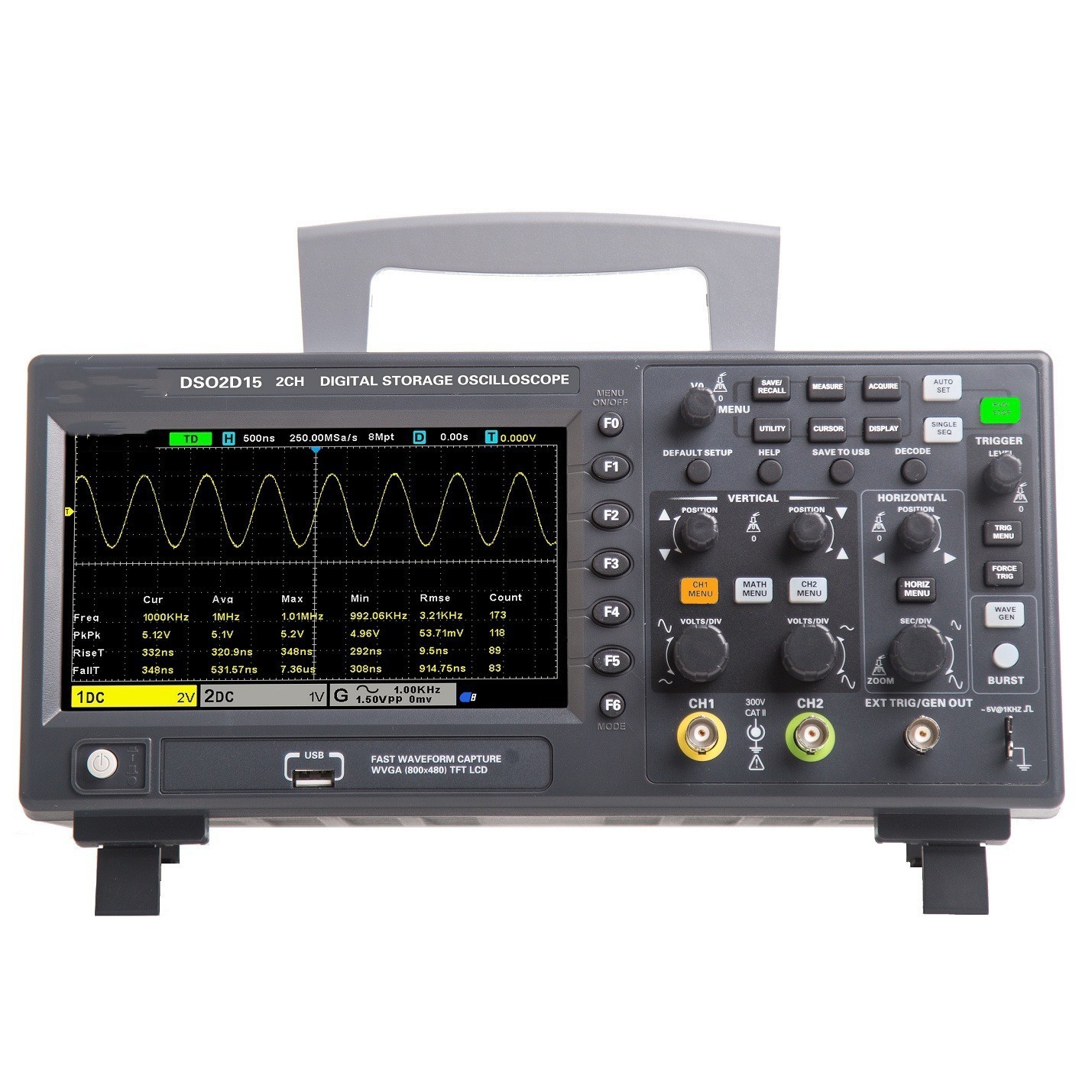 Digital Storage Oscilloscope DSO2D10 With Signal Source - Image 4