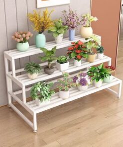 Indoor Metal Flower Stand, Multi-tier Wrought-iron Plant Rack