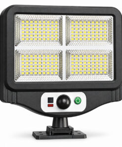 Solar Powered Rechargeable Motion Sensor LED Work Light 1500mAh For Auto W780 4 Street Remote
