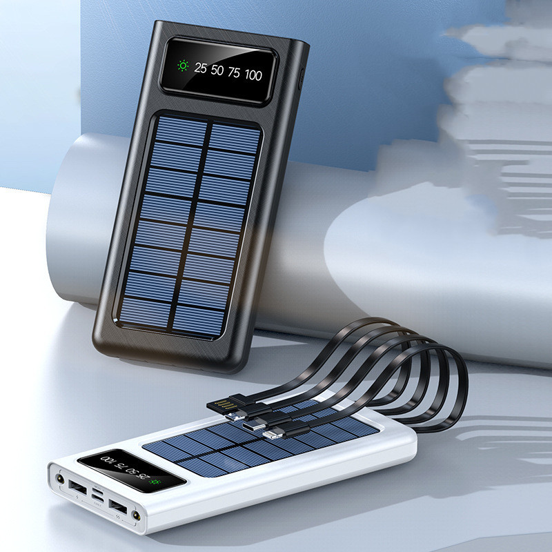 Portable Solar Power Bank With Cable - Image 5