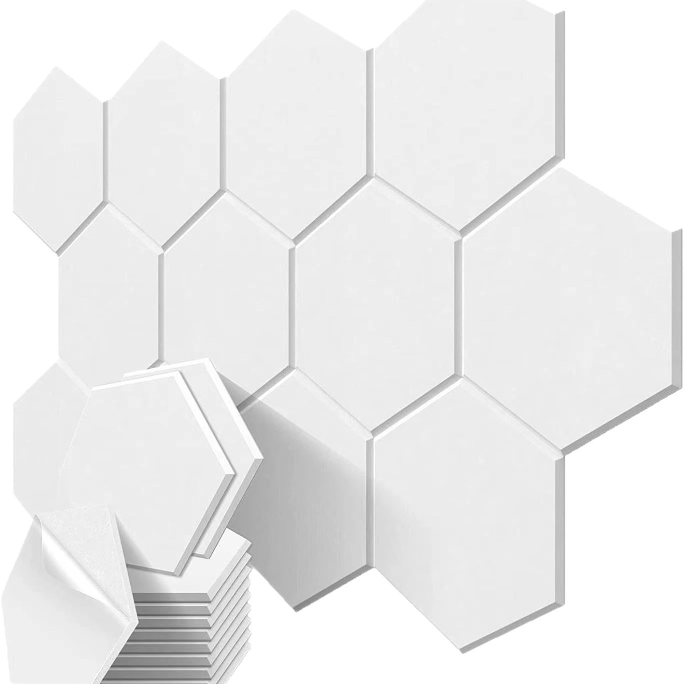 Self-adhesive Hexagonal Sound-absorbing Wall Panels For Noise Reduction - Image 5
