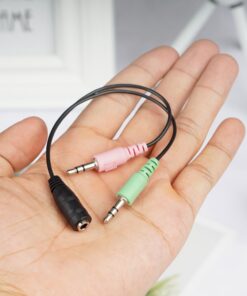 Alternative view of Computer Splitter Cable 1-to-2 Microphone Adapter Cable