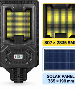 Alternative view of Solar Powered Motion Sensor Outdoor Light W7115 1 Black For Garden Yard Street Wall LED
