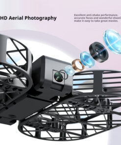 Alternative view of V38 Foldable UAV Mesh Fully Surrounded By Drone For Aerial Photography