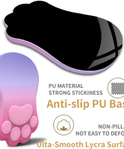 Alternative view of Ergonomic Mouse Pad with Wrist Rest,Pink Mouse Pad Wrist Support