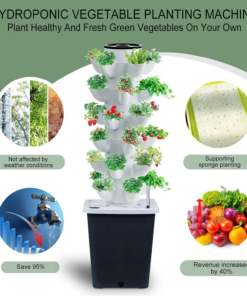 Alternative view of Hydroponics Tower Indoor Growing System Vertical Garden Planter Indoor Smart Garden Kit with Pump and Movable Water Tank Vegetable Plant Gift for Gardening Lover (30-Plants)
