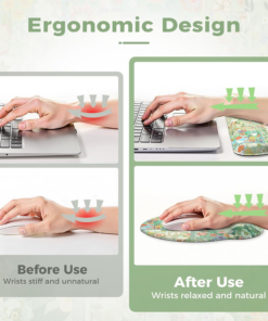 Mouse Pad with Wrist Support, Ergonomic Mouse Pad Set - Image 3
