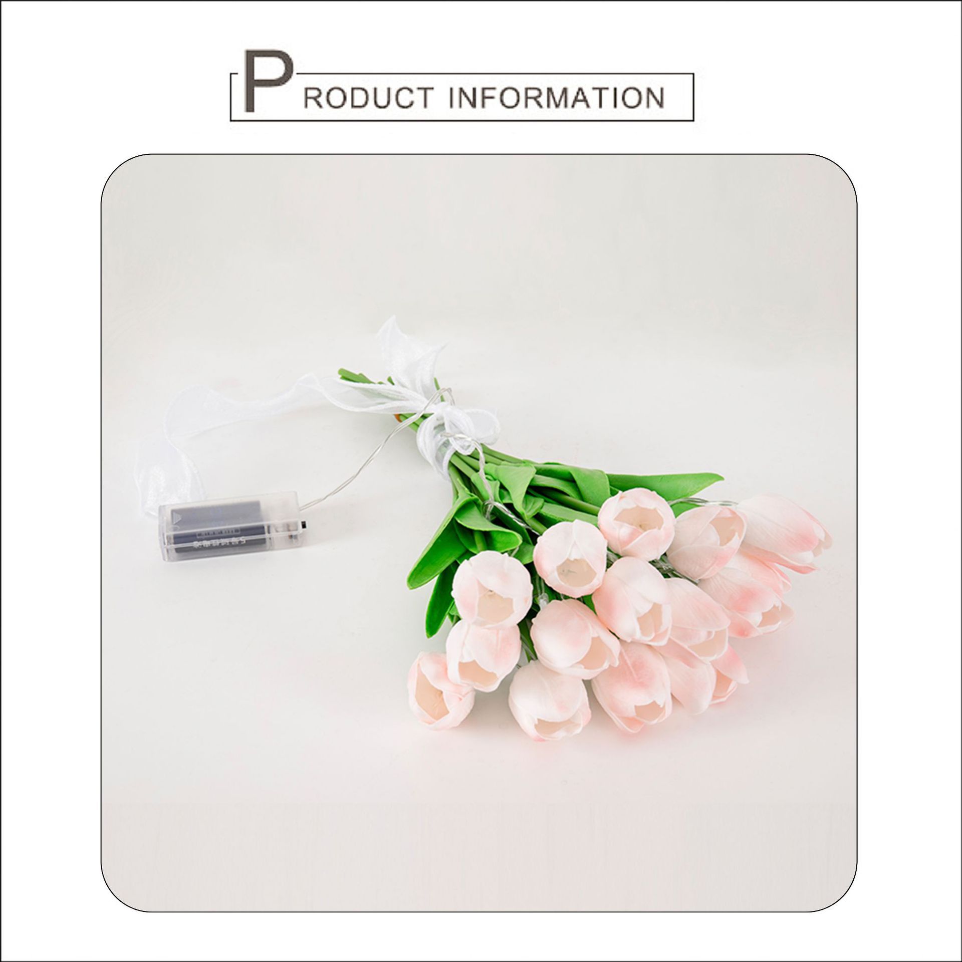 Led Lighting Chain Simulation Tulip Bridal Bouquet - Image 7