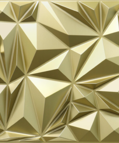 3D Wall Panels, Champaign Gold Diamond Design, 19.7" X 19.7"