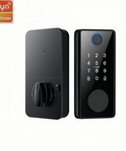 Graffiti Smart Door Lock Wooden Door Fingerprint Lock Auxiliary Closing - Image 8