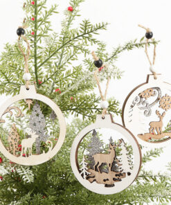 Creative Christmas Decorative Wood Products Small Pendant