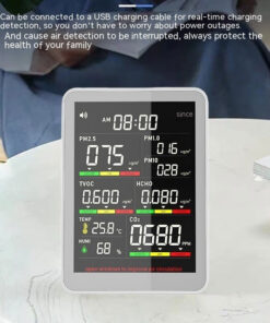 Portable Air Quality Detector Formaldehyde Carbon Dioxide Detection Indoor Temperature Detection