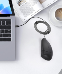 Wired Ergonomic Mouse, USB Wired Vertical Mouse with 800/1200/1600 Adjustable DPI, 6 Buttons Ergonomic Mouse for Laptop/Pc/Desktop-Black - Image 6
