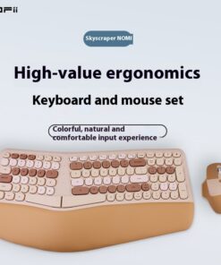 Alternative view of Ergonomic Veneer Wrist Splint Wireless Keyboard And Mouse Set