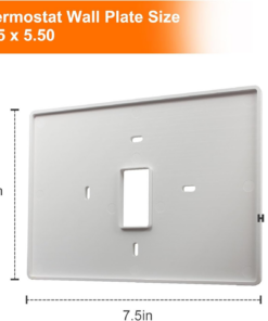 Alternative view of Thermostats Wall Plate Cover T119 for PRO1 IAQ Thermostats, 6.75 X 5.50In, White Universal Smart Thermostat Plate