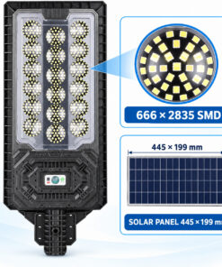 Alternative view of Solar Powered Motion Sensor Outdoor Light W7114 2 Black For Garden Yard Street Wall LED