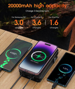 Alternative view of Portable Power Bank With Built-in Solar Foldable Panels
