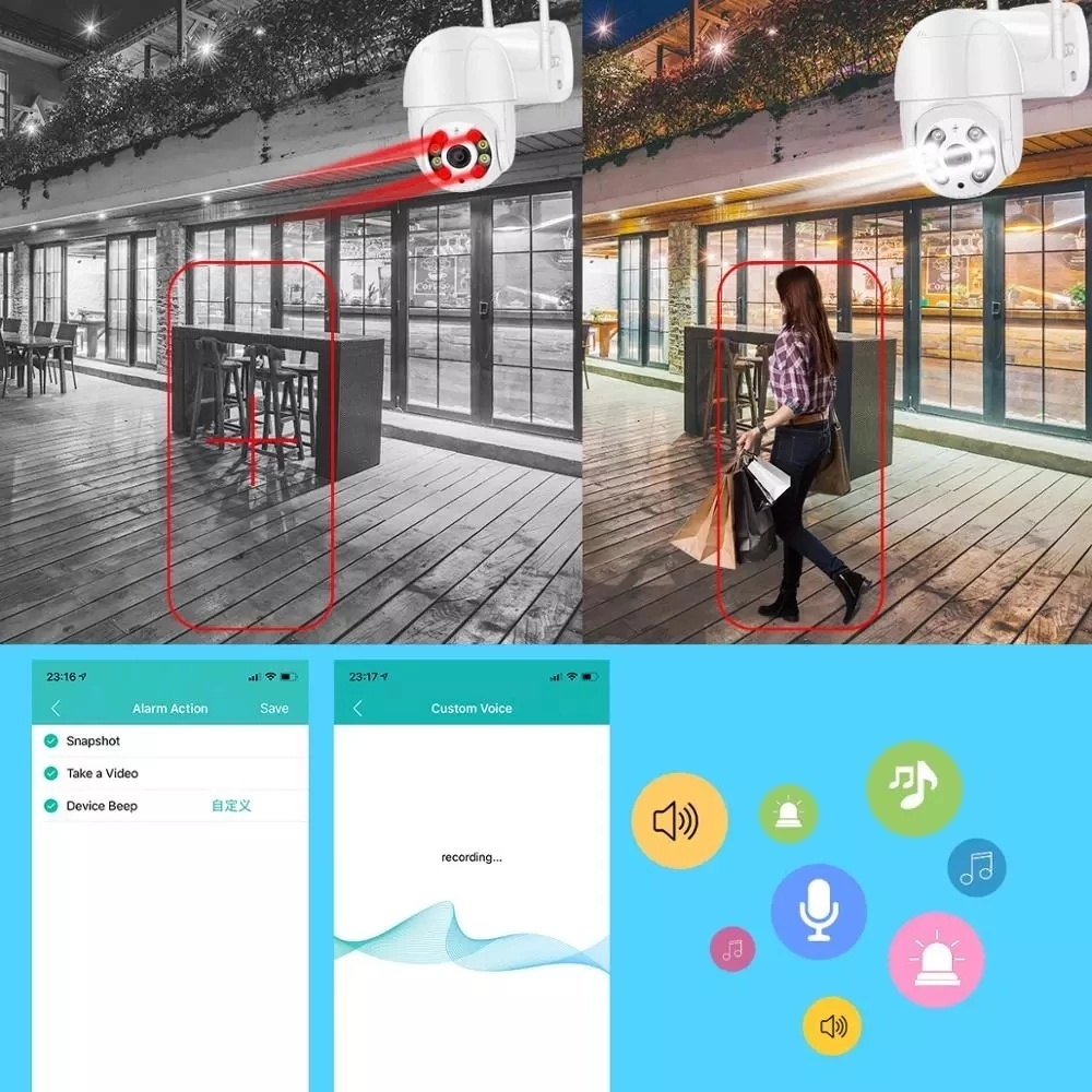 Wireless WiFi Surveillance Camera Dual Light Source AI Smart - Image 4