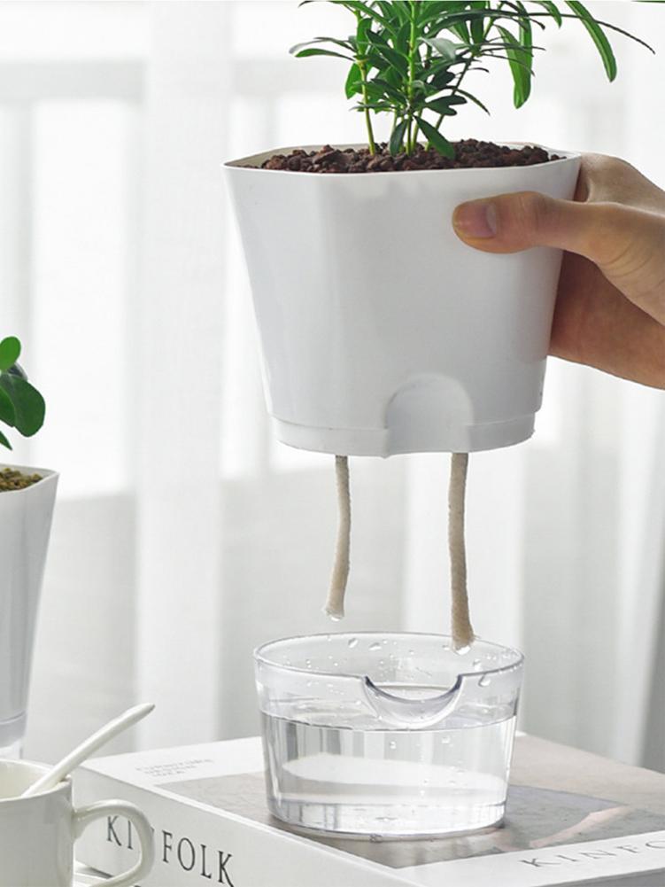 Self-absorbing Hydroponic Plastic Flower Pot - Image 2