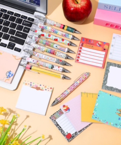 18 Pcs Teacher Desk Accessories, 9 Set Sticky Note & Pens - Image 5