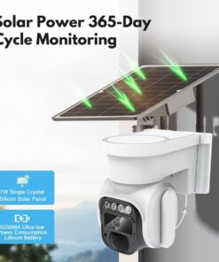 Cellular Security Camera Outdoor Wireless, No WiFi Needed Solar Powered 4G LTE Camera, 2K Color Night Vision, PIR Motion Sensor, 360 Live View, Two-Way Audio, SIM Card & SD Card Included - Image 5