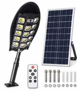 Solar Powered Rechargeable Motion Sensor COB LED Work Light 3000mAh For Auto W7102B 5 Street