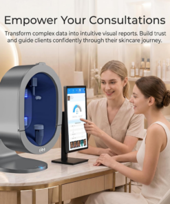 AI Skin Analyzer Device for Face & Scalp – Multi-Light UV and Polarized Imaging, 15.6 Inch Touchscreen, Handheld Scalp Viewer, Client Image Records, Gray - Image 6
