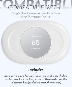 Alternative view of Nest Smart Home Thermostat Accessory Kit - Compatible with Google Nest Thermostat 2020 - Programmable Wifi Trim, Wall Plate Cover Pack in Snow White