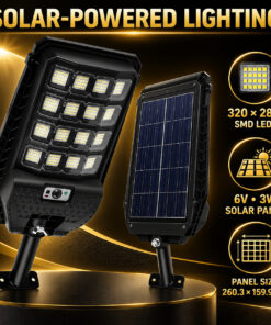 Alternative view of Solar Powered Motion Sensor Outdoor Light W7207 4 Black For Garden Yard Street Wall LED